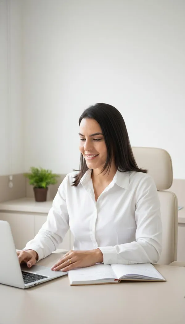 Nutricionista Ana Paula Fernandes em seu consultório em Pinheiros, São Paulo — CRN3 69496, especialista em emagrecimento e saúde da mulher